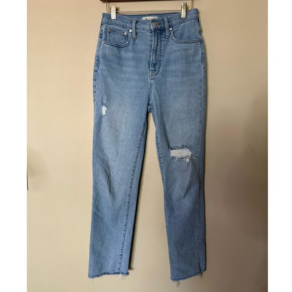 Madewell The Perfect Vintage Tapered Leg Jeans Light Wash Blue Women's Size 25 - Picture 3 of 9